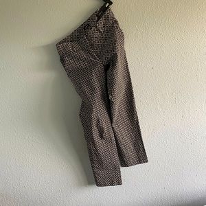 LOFT Julie Skinny Black & Cream Pants Size 0/2